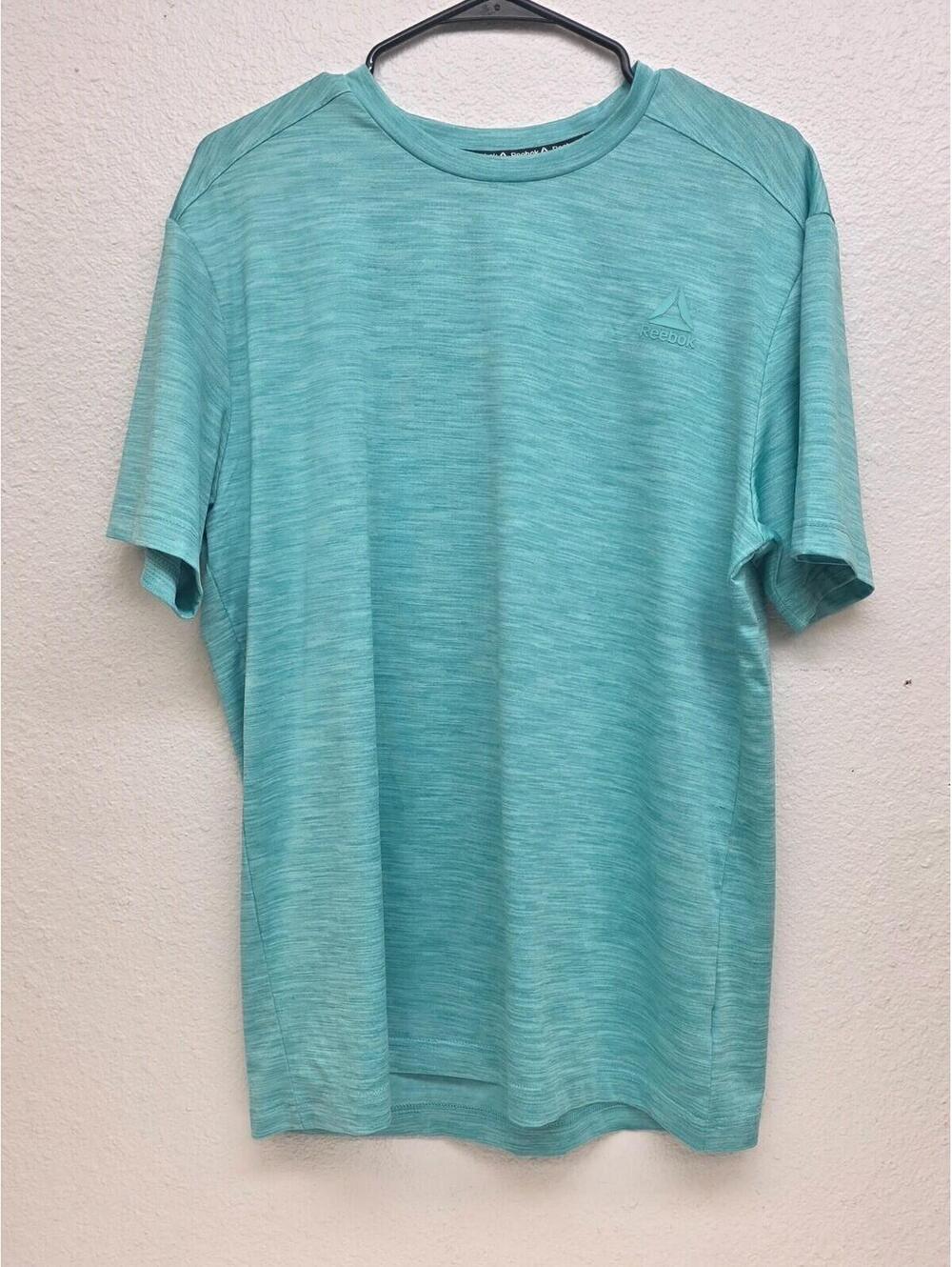 Reebok Mens Medium M T Shirt Gray Short Sleeve  Tee Crew Neck Athletic Top